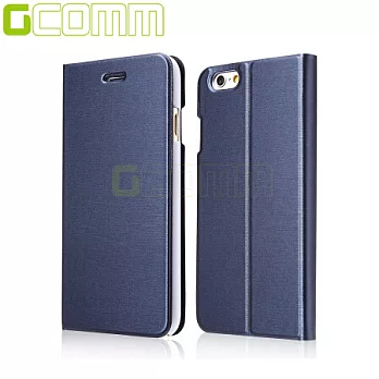 GCOMM iPhone6 5.5" Metalic Texture 金屬質感拉絲紋超纖皮套優雅藍