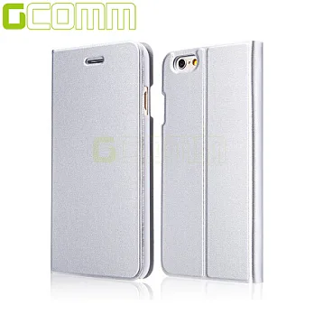 GCOMM iPhone6 5.5" Metalic Texture 金屬質感拉絲紋超纖皮套科技銀
