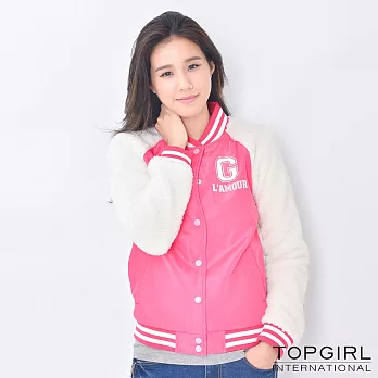 TOP GIRL-活力女孩棒球外套M粉紅