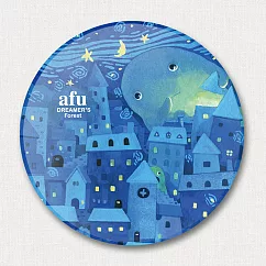 afu插畫陶瓷吸水杯墊─單純的星夜