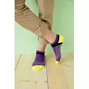 【Footer除臭襪】輕壓力T字網狀足弓除臭襪(男款)ZH9201LL                             紫色