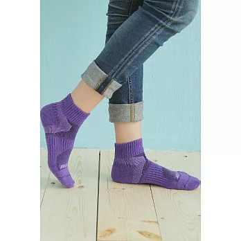 【Footer除臭襪】輕壓力單色素面除臭襪 T97M(女款)M                             紫色