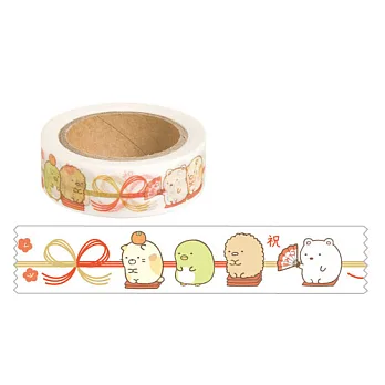 San-X 角落公仔禮品包裝彩色紙膠帶。開心祝賀