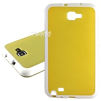 HOCAR Samsung Galaxy Note2 /N7100 雙色果漾 冰沙保護殼暖暖黃