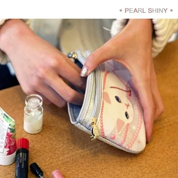 JETOY,Choo Choo 甜蜜貓 焦糖 萬用包_Pearl shiny