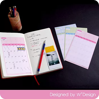 [W2Design] 青春歲月DIY手帳月曆貼x12枚入青春歲月青春歲月