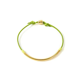 Dogeared 美國品牌 Balance Tube 完美金平衡皮繩磁釦手鍊 Lime 萊姆綠