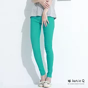 【KatieQ】側拉練修飾窄管褲(4色)-M-XLL綠