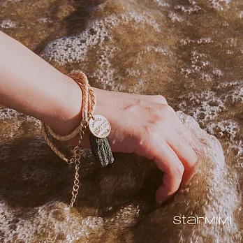 【StarMIMI】流蘇吊飾皮繩手鍊*FREE流蘇
