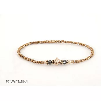 【StarMIMI】原石金屬感串珠手環*FREE金色