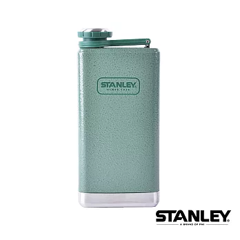【美國Stanley】不鏽鋼保溫瓶／SS Flask經典酒壺 0.24L  錘紋綠