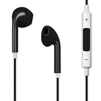 iPhone/iPod/iPad系列 多彩垂直入耳式立體耳機麥克風(含線控)黑色
