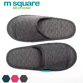 M Square旅行舒適棉開口拖鞋灰色