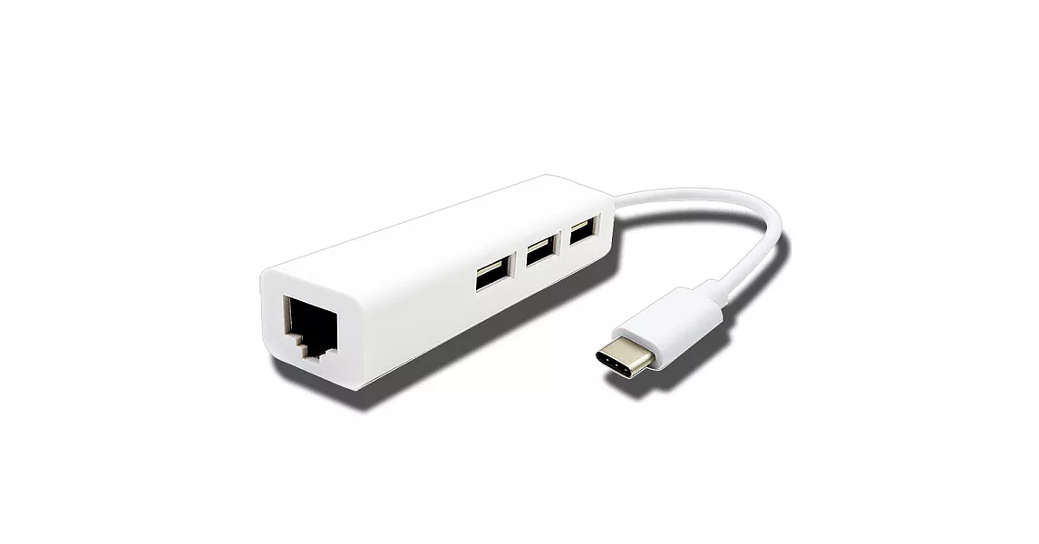 K-Line USB3.1 Type-C轉RJ45網卡/3孔HUB 蘋果macbook集線器