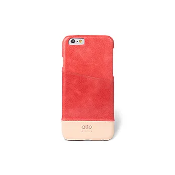 alto iPhone 6 / 6S 真皮手機殼背蓋, Metro - 西瓜紅/本色