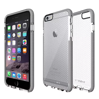Tech21 英國超衝擊 Evo Mesh iPhone 6/6S Plus 防撞軟質保護殼 - 透明灰