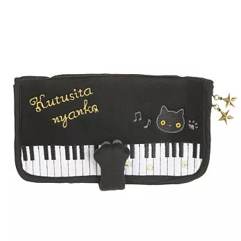 San-X 小襪貓貓咪演奏會系列鋼琴造型收納包