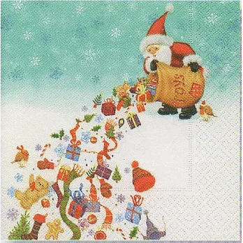 《Paper+Design》餐巾紙-Santa’s rain聖誕老人的禮物雨