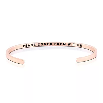 MANTRABAND 美國悄悄話手環 Peace Comes From Within 寧靜來自內心 玫瑰金