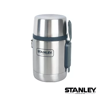【美國Stanley】不鏽鋼保溫瓶／冒險系列真空保溫食物杯 0.53L  不鏽鋼原色