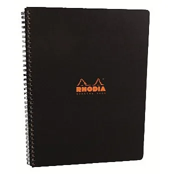 【Rhodia】Classic_A4+線圈會議筆記本(白內頁)(黑)(22.5x29.7cm)