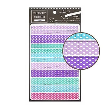 【LABCLIP】Customize sticker系列 Free cut sticker-愛心紫色