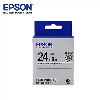 EPSON 愛普生 LK-6SBE C53S656409標籤帶(資產24mm )銀黑