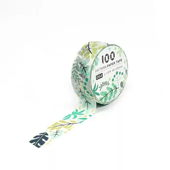 知音文創|100選花紙膠帶│薄荷綠葉林