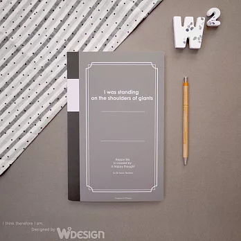 [W2Design] 思考手札-方眼筆記本B5 (黑)