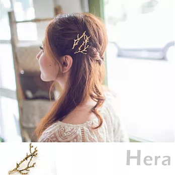 【Hera】赫拉 復古森林系樹枝邊夾/髮夾/一字夾-兩色(金色)