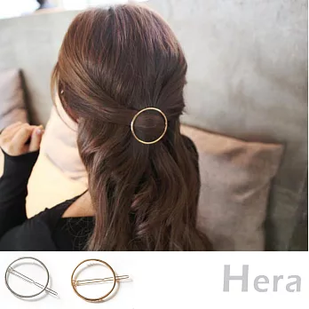 【Hera】赫拉 線條幾何邊夾/扣夾/髮夾/-兩色-三款(銀色-圓形)