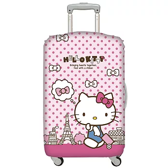 LOQI 行李箱外套│Hello Kitty 巴黎鐵塔M號