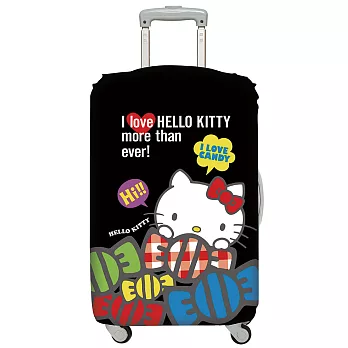 LOQI 行李箱外套│Hello Kitty 酷黑M號