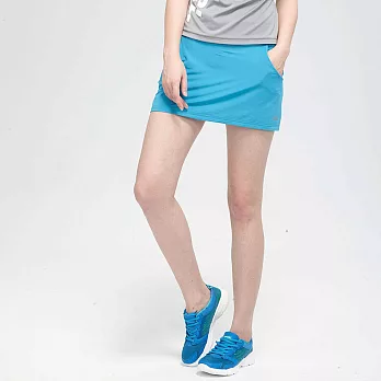 TOP GIRL -純色休閒運動褲裙S藍