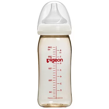 【Pigeon貝親】寬口母乳實感PPSU奶瓶240ml/白