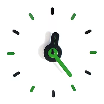 【On-Time Wall Clock】牆上貼・時鐘-Green Guitar