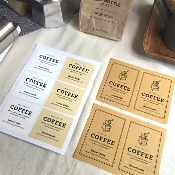 布魯克林設計風格咖啡貼紙