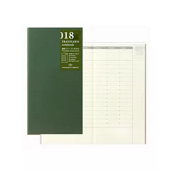 TRC Traveler’s Notebook Refill補充系列-018週間直式free