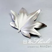【AnnZen】《日本 Shinko》日本製 筷架系列- 楓葉葉片筷架 ( 銀色葉片 )