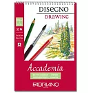 【Fabriano】Accademia繪圖本 Drawing,200G,21X29.7,30張,線圈 (素描/水彩)