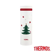 【THERMOS 膳魔師】極輕量 白色聖誕篇 不鏽鋼真空保溫杯0.5L(JNO-500-CW)白色聖誕