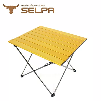 【韓國SELPA】超輕量鋁合金折疊桌/蛋捲桌(特大型)金色