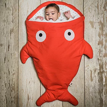 【西班牙鯊魚咬一口】BabyBites 西班牙手工製作 100% 純棉嬰兒/幼兒睡袋|防踢被|包巾 (標準版)喜氣紅