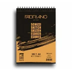【Fabriano】Shizzi黃素描本，90G，A3，100張，線圈可撕，29.7x42