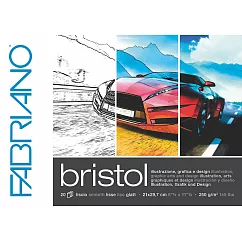 【Fabriano】Bristol漫畫速寫繪圖本，250G，A3，20張