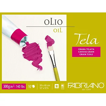 【Fabriano】Tela油畫本,畫布紋,300G,30X40,10張