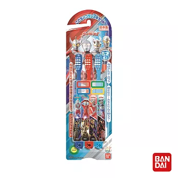 日本Bandai-鹹蛋超人牙刷3入Ⅲ( 日本製/附有握把貼紙)