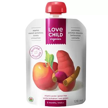 【 Love Child 加拿大寶貝泥 】有機鮮萃生機蔬果泥 均衡寶系列-甜菜根、甘藷、肉桂、蘋果