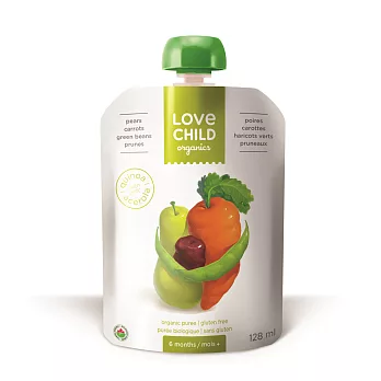 【 Love Child 加拿大寶貝泥 】有機鮮萃生機蔬果泥 均衡寶系列-西洋梨 紅蘿蔔 綠豆 黑棗