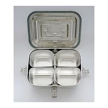 韓國hanplus不鏽鋼304餐具系列-霧面方形提盒/外盒(2.5L)